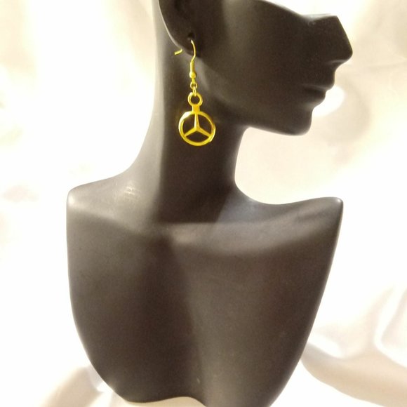 Mercedes Benz Logo Earrings - Picture 7 of 8